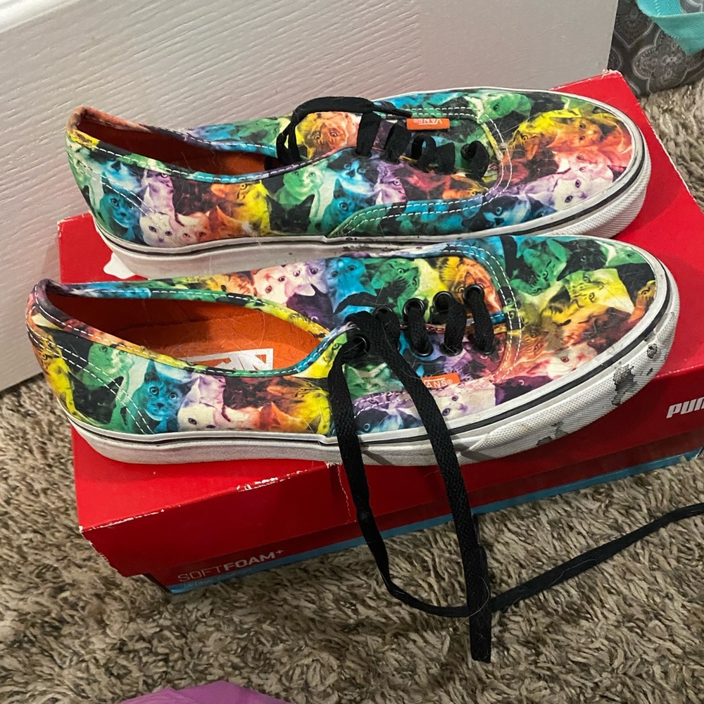 Rainbow Cat Vans
